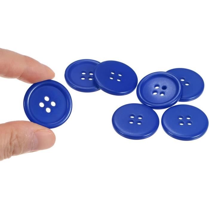 Sonew Boutons ronds en bois Trous de Boutons Ronds Styles Assortis Boutons D'Artisanat Légers