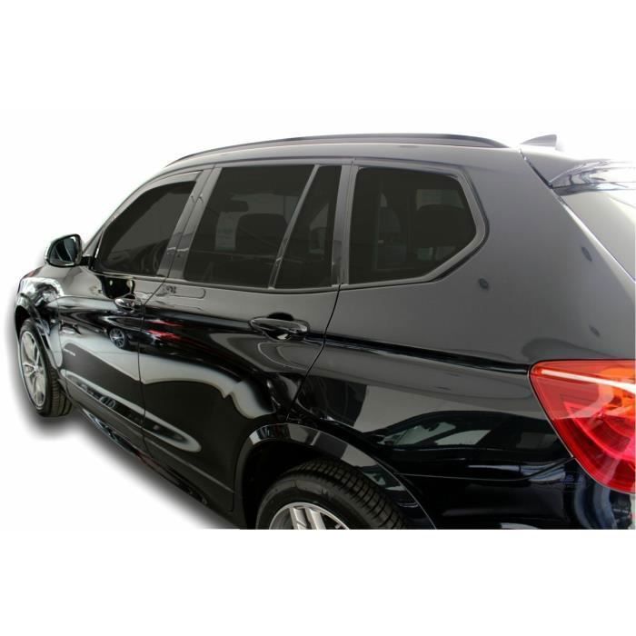 Déflecteurs De Vent Heko Pour BMW X3 F25 2010-2018 - Set 4 Pièces, Montage Intérieur, Noir Fumé