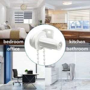 Supports De Store Pour Porte Battante - Lot De 10, Sans Perçage - Pour Store Double Enrouleur, Fixation Par Glissement - Blanc, Plastique