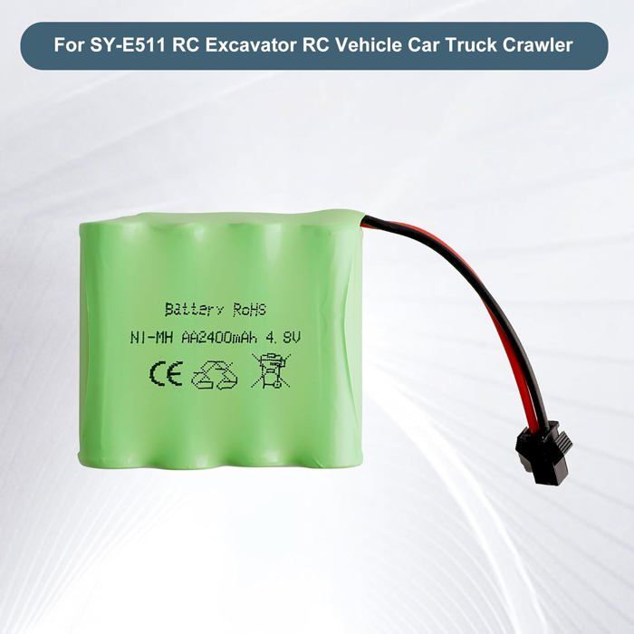 Batterie NiMH 4,8V 2400mAh Avec Prise JST – Pour RC, Outils, éclairage, Rechargeable !