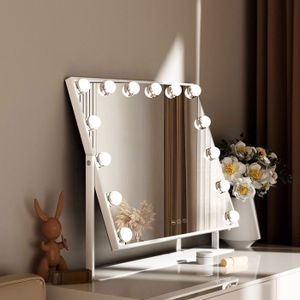 Miroir de Maquillage Hollywood LED, Luminosité Rglables, Miroir