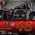 Stickers Harley Davidson Sportster 48 ORANGE pour Forty-eight Seventy-Two Iron 883 Superlow 1200 Custom - ADNAuto-0