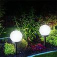 2 pièces-lot LED boule lampe solaire énergie extérieure jardin chemin cour pelouse route cour cour lampes au sol étanch  -WILM4030-0