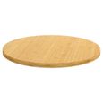 Plateau de table en bambou verni - Diamètre 90 cm - Dioche-0
