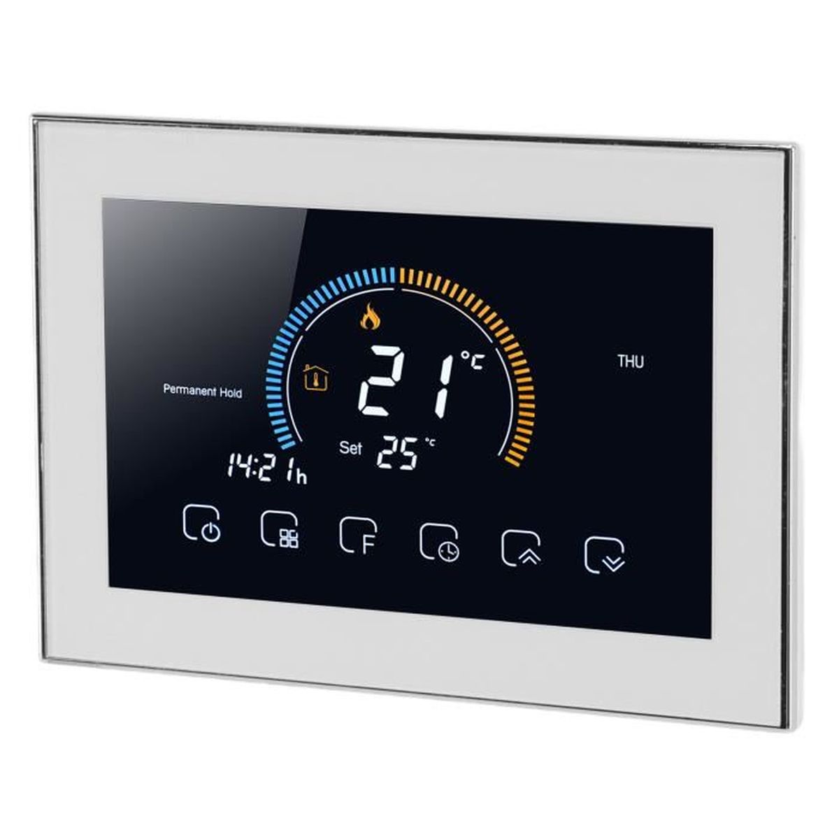 Thermostat Intelligent CNBINGO WiFi - Verre Cristal - Compatible Alexa Google - 16A - Chauffage Sol
