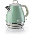 Bouilloire Vintage 1L Vert - ARIETE - 1630 Watt - Métal - Coulée sans fil - Socle 360 degrés