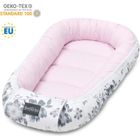 BELLOCHI GROWING IN STYLE Réducteur de lit bébé Bellochi - Pink Berry - 100% coton - 90x60cm - Nid de bébé Baby Nest