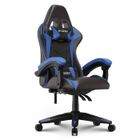 Fauteuil de bureau - Chaise Gaming - Siège de Bureau Réglable Pivotant - avec coussin et dossier inclinable-Bleu BIGZZIA