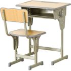 HOMCOM Bureau enfant Vintage style pupitre d'écolier - ensemble bureau et chaise réglable - case de rangement, bracket, range-stylos