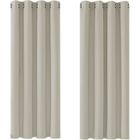 KYAMRC Rideaux,140x200 CM (Largeur x Hauteur), Rideaux pour Salon et Chambre, Design Moderne à Oeillets,Beige Clair, 1 pcs