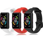LECMACY Bracelet Compatible avec Honor Band 6 et Huawei Band 6 Remplacement Sport Silicone Bracelet Hommes Femmes