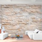 Papier Peint Intissé 352x250 cm (8,8 m2) Runa art 9082011a Tapisserie Mur de pierre - 8 Bandes Daciles à Coler - Beige