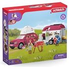 Voyage en voiture avec remorque pour chevaux, Coffret figurines Schleich 42535 Horse Club pour enfants de 5 ans