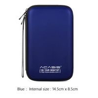 bleu - Sac pour disque dur externe USB de 2.5 pouces, pochette de transport pour Mini câbles USB, étui pour é