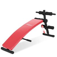 Banc à de musculation abdominaux pliable réglable en hauteur à 5 positions 60-72 cm rouge pour sit up ab appareil de fitness gym sp