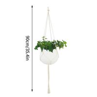 Panier suspendu en corde de coton, Pot de fleur fait à la main pour plantes vertes,pour Balcon Jardin Décoration - 90cm