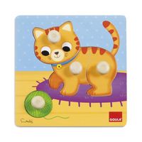 Puzzle chat en bois - GOULA - 4 pièces - Animaux - Mixte - Enfant - Moins de 100 pièces