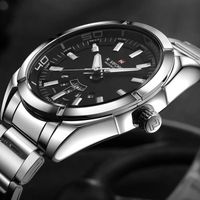 NAVIFORCE hommes montre bracelet en acier complet argent noir Bussiness Date montre à Quartz Top luxe hommes montre de sport