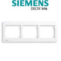 SIEMENS Delta Iris Plaque triple horizontale - Blanc