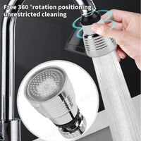 VGEBY Embout Robinet D'eau Évier Lavabo avec Lumière LED Sonde Température Mousseur Faucet 3 Couleur 360° Pivotant HB010 HB1982 Bon