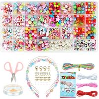 Perles de bracelet - VIPITH - 32 sortes de lettres de couleur de perles acryliques