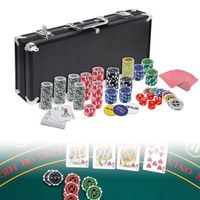 Set de Poker Professionnel XMTECH - 500 Jetons - 2 jeux de 54 Cartes - Aluminium Noir