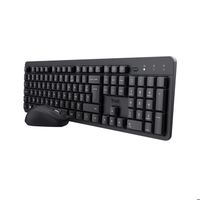 Trust Ymo II Pack Clavier et Souris sans Fil AZERTY Français Silencieux, Touches Plates Flottantes, Résistant aux Éclaboussures