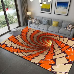 TAPIS tapis enfant tapis de chambre tapis couloir tapis cuisine Tapis d'illusion de Vortex 3D,moquette de sol pour- 80x120cm 23x47 inch-K