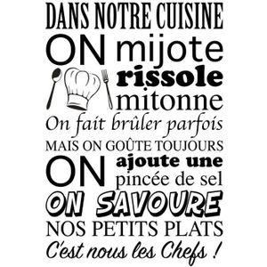 Stickers Cuisine Citation Cdiscount
