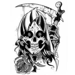 Tatouage Ephemere Tete De Mort Achat Vente Pas Cher