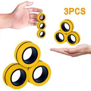 HAND SPINNER - ANTI-STRESS couleur I-3PCS Anti-Magnétiques anneaux stress MAG