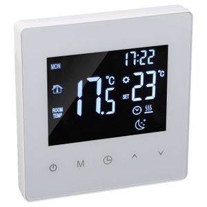 THERMOSTAT D'AMBIANCE Cikonielf Thermostat intelligent LCD Thermostat intelligent blanc écran tactile 16A écran LCD contrôleur de voilier liquide Wifi