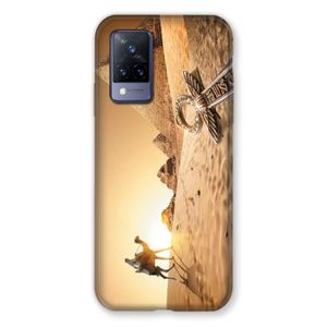 Anti-Chute Étui Housse Compatible avec Support De Voiture Magnétique Bleu AENOCH Coque pour Vivo V21 5G/V21 4G avec Cache Webcam & Support Annulaire à 360 Degrés 