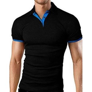 POLO Polo Homme Golf Tennis Manche Courtes Casual Sport T-Shirt, Slim Fit Vetement Noir