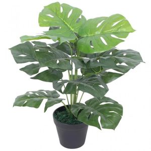 FLEUR ARTIFICIELLE Plante Monstera artificielle avec pot 45 cm Vert