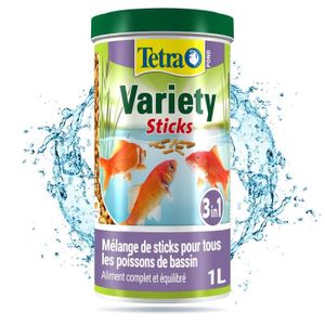 FLOCONS - MASH - MUESLI TETRA Pond Variety Sticks 1l pour poisson de bassi