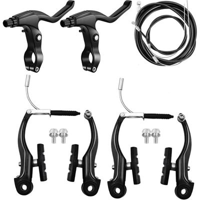 FOMTOR Kit De Freins Complet C-Brake – Leviers Alu 22,2mm, Câbles, Patins Avant/arrière Pour Route, VTT, Ville