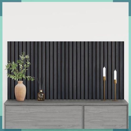 Panneaux Muraux Acoustiques En Feutre (lot De 12) - 40x30x1 Cm, Placage Bois, Auto-adhésifs