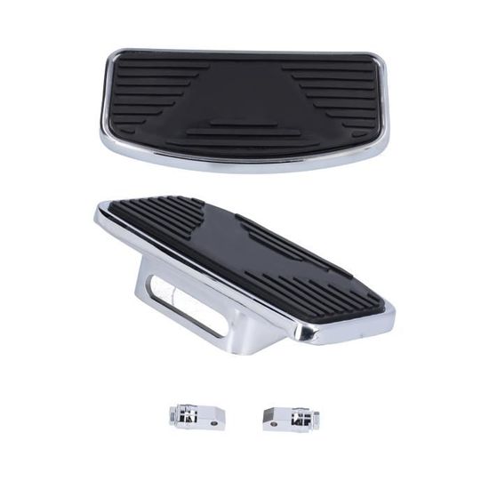 Repose-Pieds Passager Arrière Pour Moto Harley - Aluminium Noir - Compatible Avec Supports Mâles