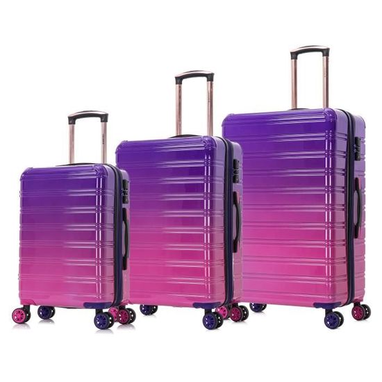 Lot De 3 Valises Avec Roulettes Pivotantes Pour Femme, Légères Et