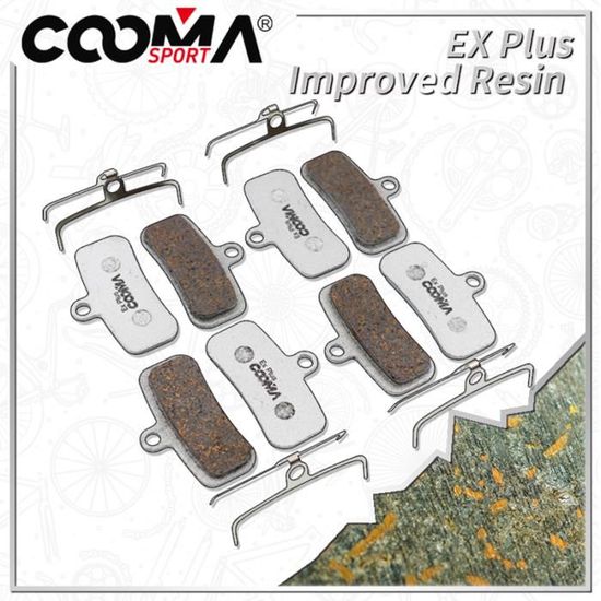 4 Paires Plaquettes Frein Disque Semi-Métalliques Pour Shimano BR-M810 Zee, M640, XTR M9120, Deore XT M8020 Et TRP