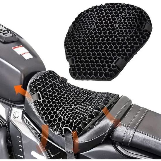 Coussin De Siège En Gel Pour Moto - Absorbe Les Chocs - 25x25cm - Confort Maison/Bureau/Voiture