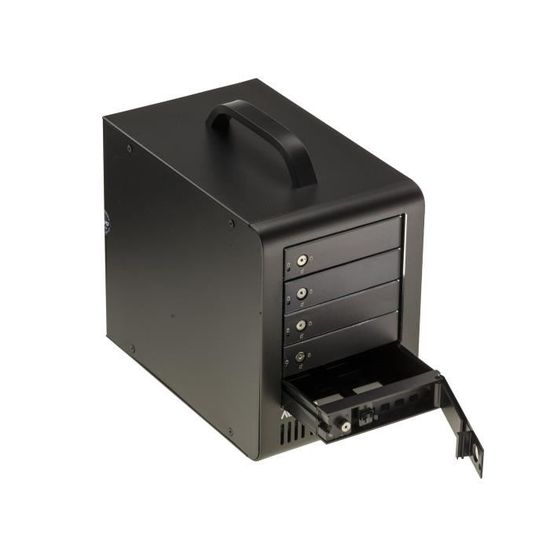 Boîtier 8 Baies SATA USB 3.0 / ESATA - RAID Matériel - Alimentation 400W - 128TB - Noir