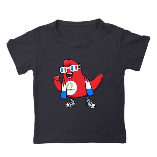 T-Shirt Femme Col Rond Manches Courtes - Coton Doux Imprimé Graphique - Haut Décontracté Été