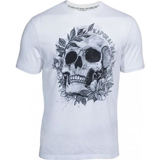 Tee shirt coton tête de mort - Kaporal - Homme Blanc - Cdiscount  Prêt-à-Porter