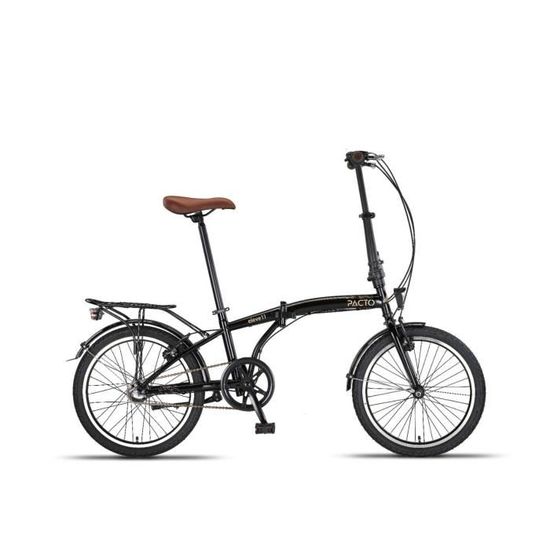 Vélo Pliable PACTO Six - Cadre Aluminium 20 Pouces - 6 Vitesses Shimano - Idéal Pour Ville Et Voyage