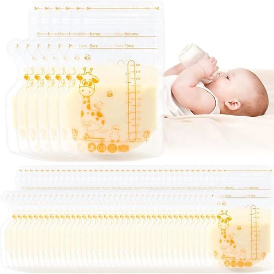 Sachets Conservation Lait Maternel 250ml - Lot De 100 Sacs Congélation Isothermes Sans BPA