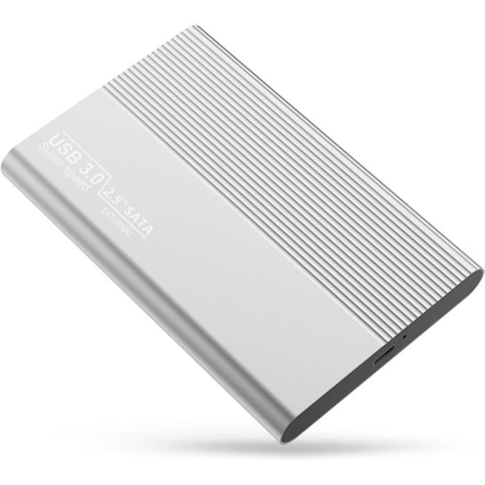 Disque Dur Externe Portable 500Go UnionSine Ultra-Mince 2.5 USB 3.0, SATA, Stockage HDD pour PC, Mac, Ordinateur de Bureau, - Informatique