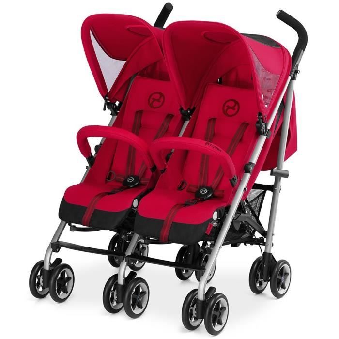Poussette outlet double rouge