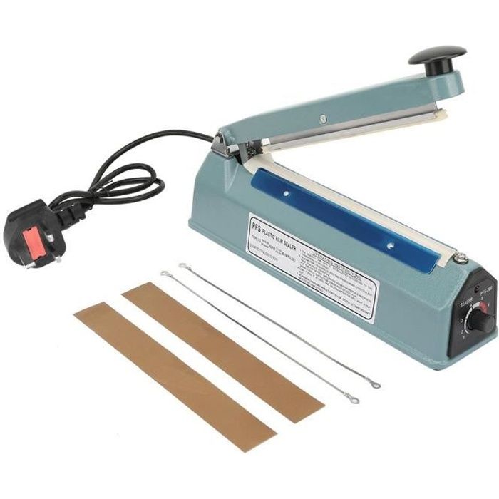 Scelleuse à impulsion scellant la chaleur manuel machine de scelleur sac plus proche emballage outil kit 220V 8in métal-TIP
